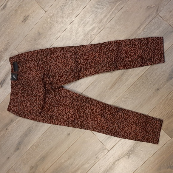 Mavi Tess brown & black high rise skinny leopard animal print jeans, NWT - Picture 9 of 14